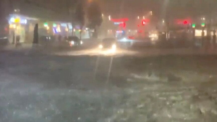 Drone Flies Over Snowy Littleton, Colorado Videos from The Weather