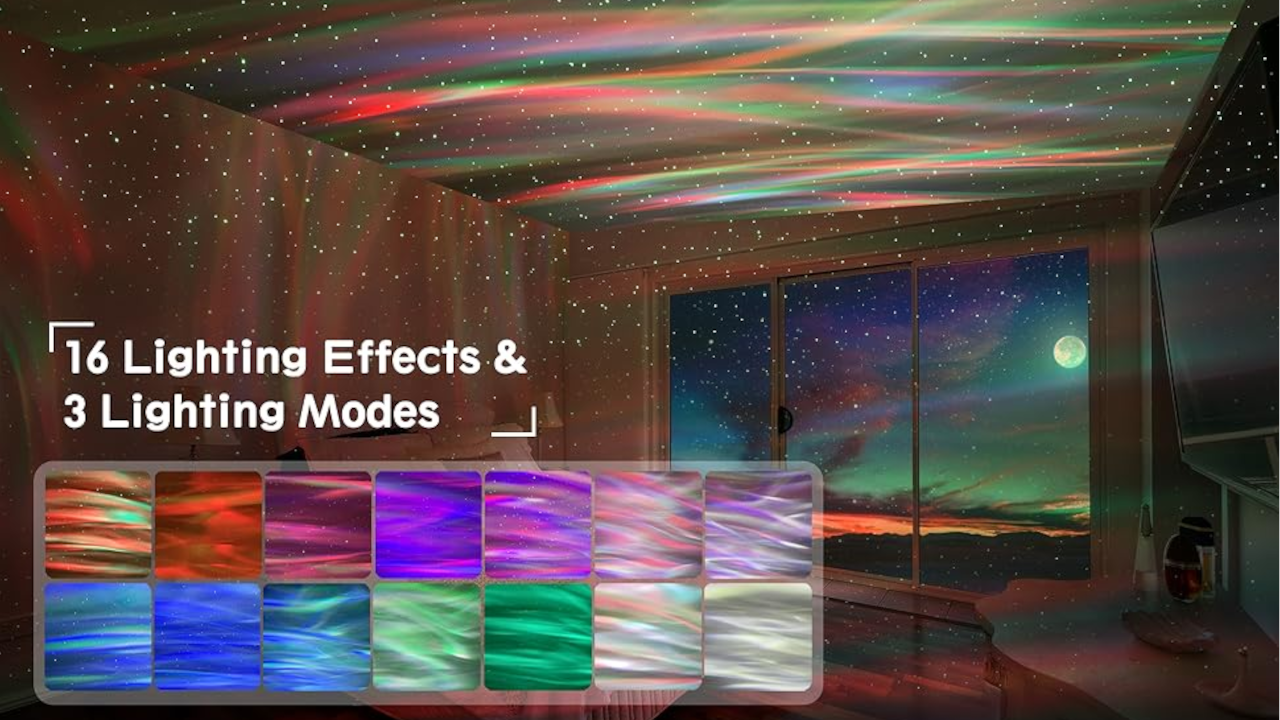 AIRIVO Northern Lights Aurora Projector And White Noise
