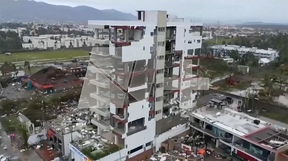 Otis' Destruction Shredded Skyscrapers Videos from The Weather Channel