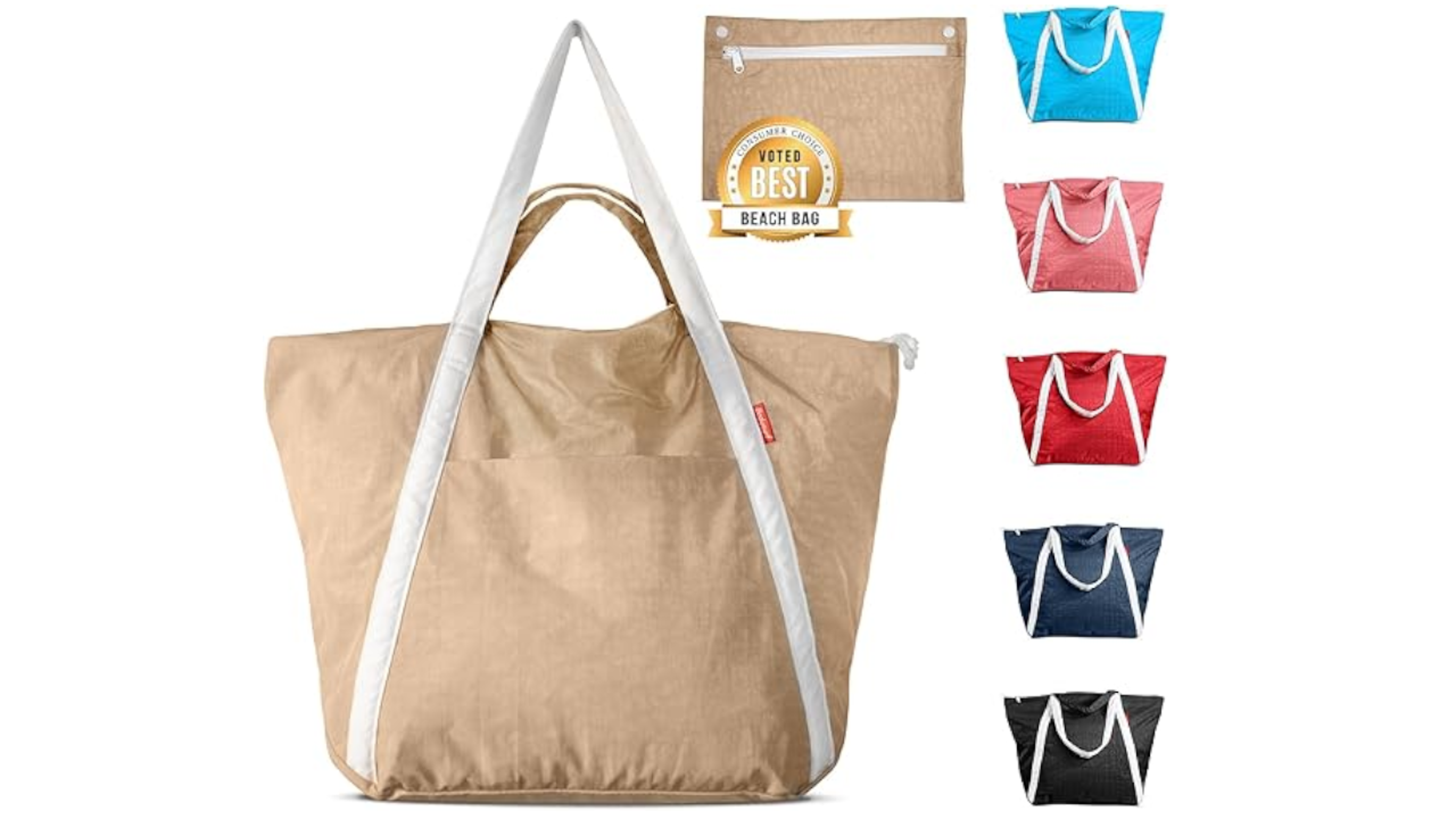 Bodysurf Store Packable Beach Bag Waterproof Sandproof (XL)