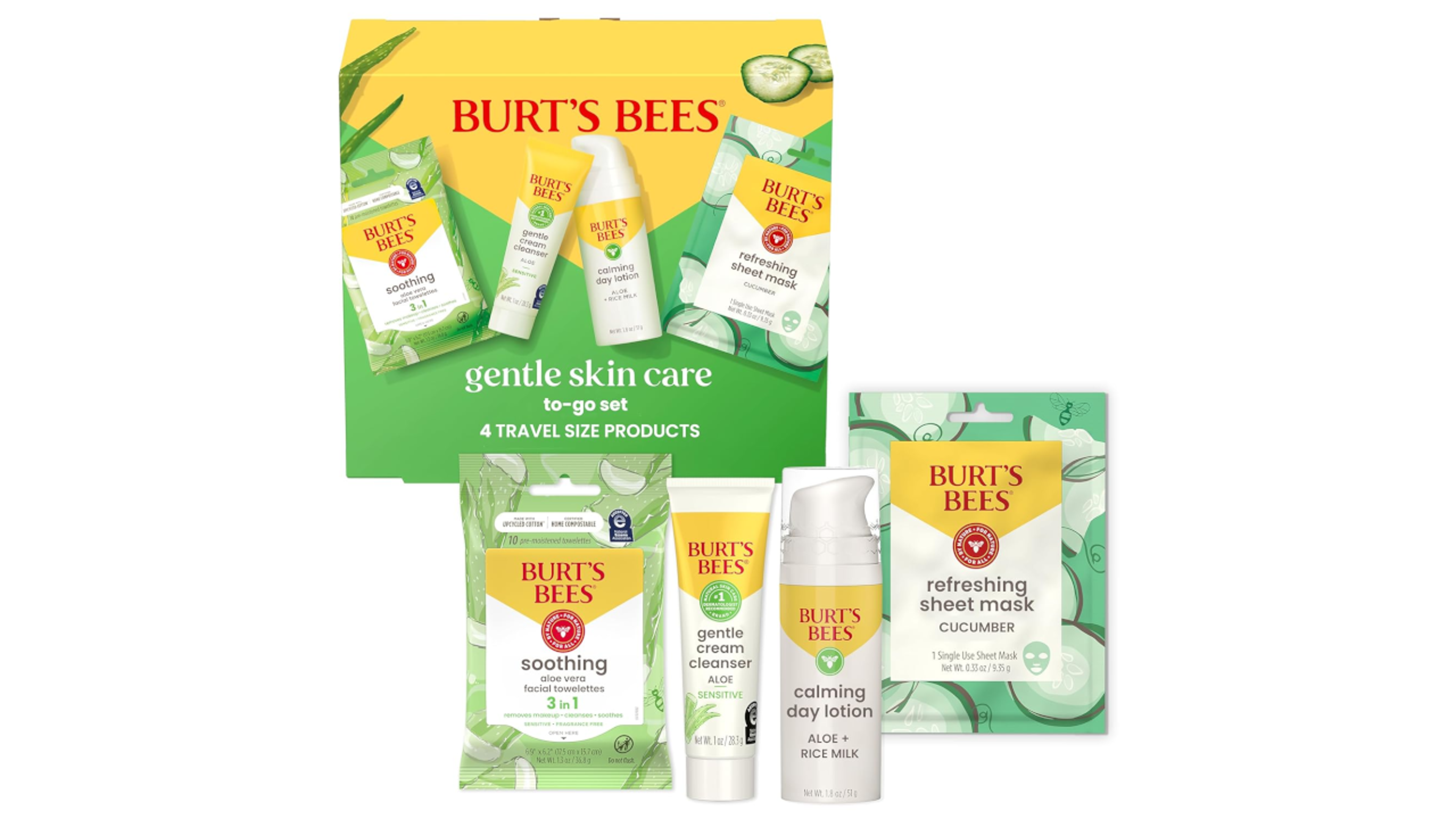 Burt's Bees Gentle Skin Care To-Go Set