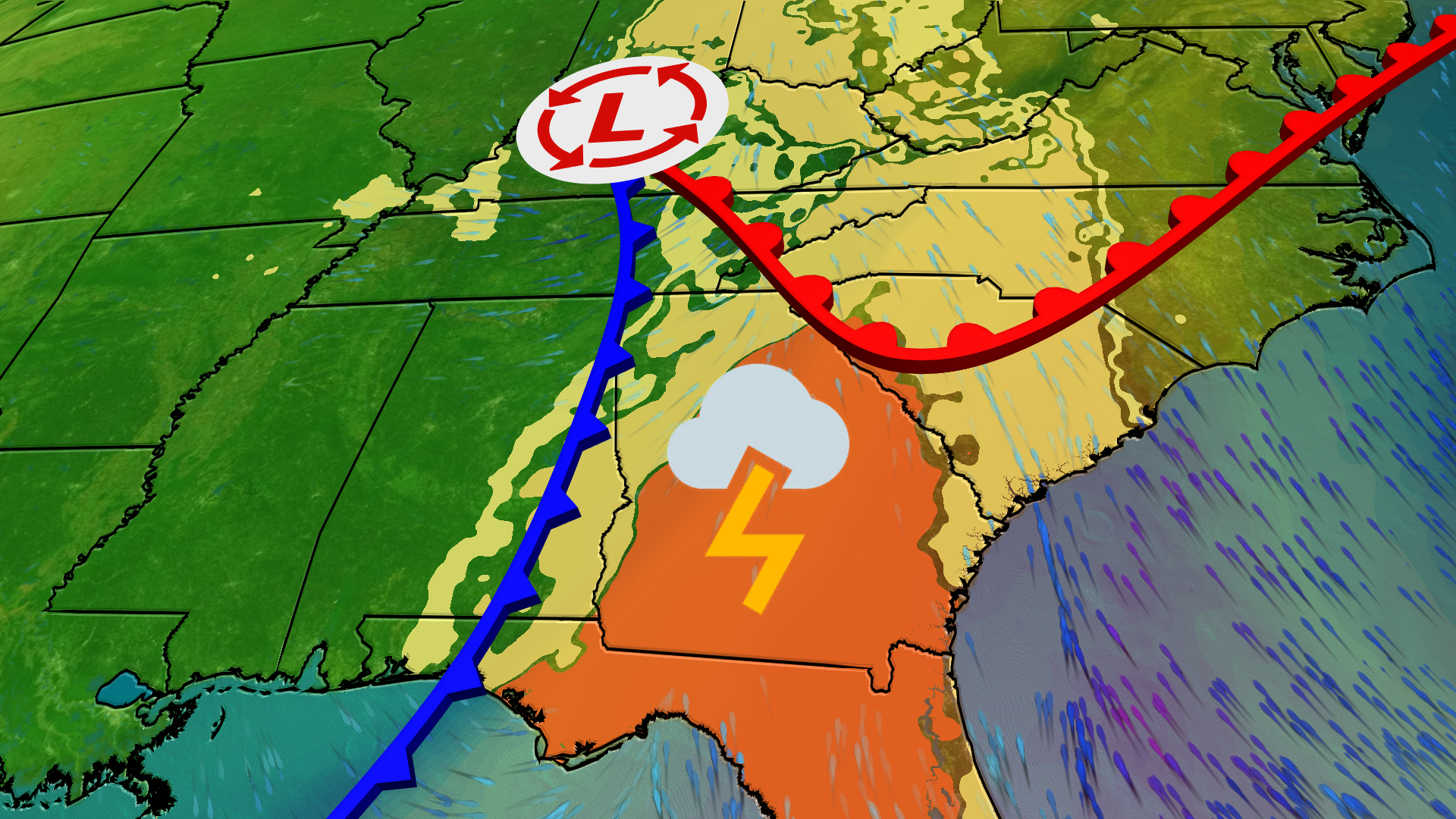 Severe Storms Take Aim At The Southeast Sunday