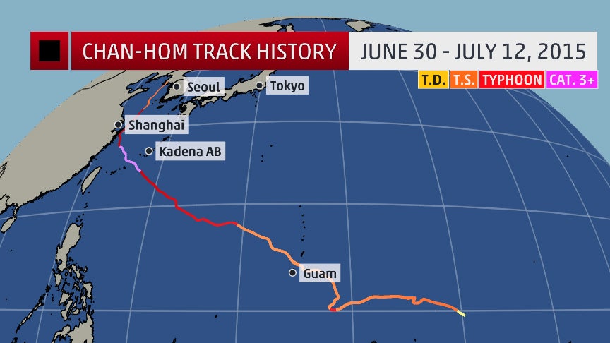 Typhoon Chan-hom Brought High Winds to Guam, Okinawa, China, Korea (RECAP)