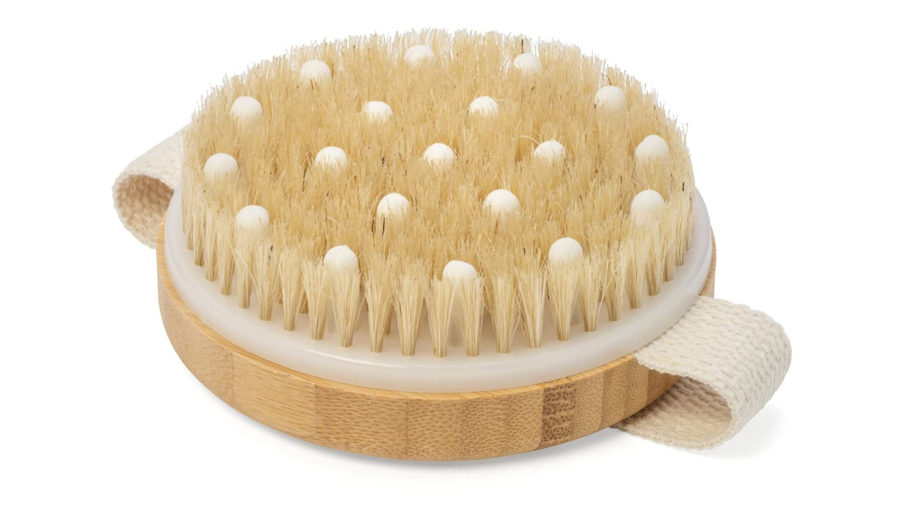 CSM Dry Body Brush - Solid Wood Frame & Boar Hair Exfoliating Brush