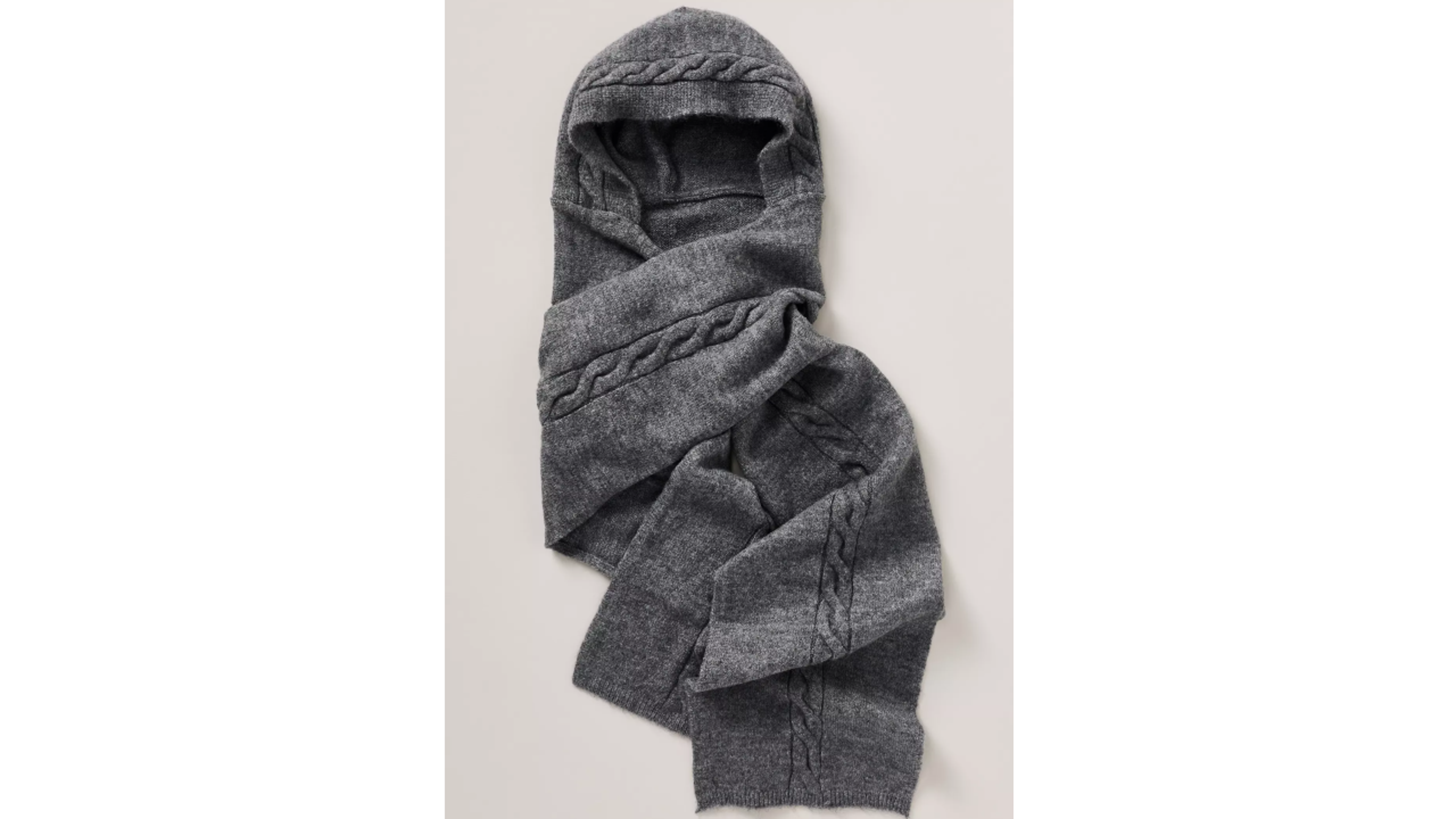 By Anthropologie Cable-Knit Hood Scarf