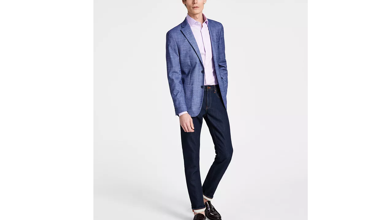 Calvin Klein Men's Solid Colored Slim-Fit Soft Sport Coat