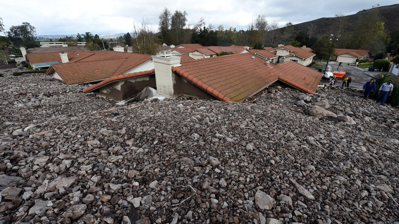 Camarillo Springs, California, Mudslide Swallows 13 Homes The Weather