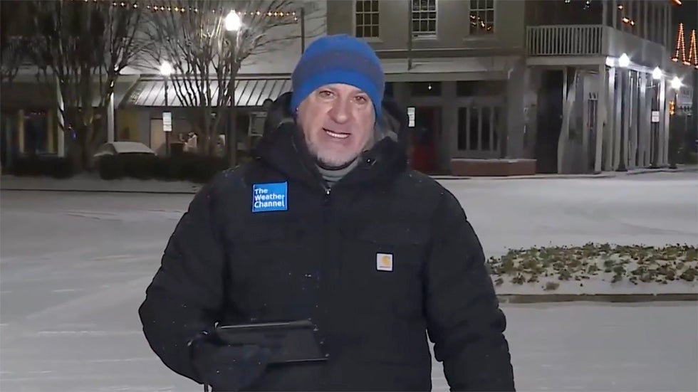 Jim Cantore In Mississippi For Winter Storm Heather