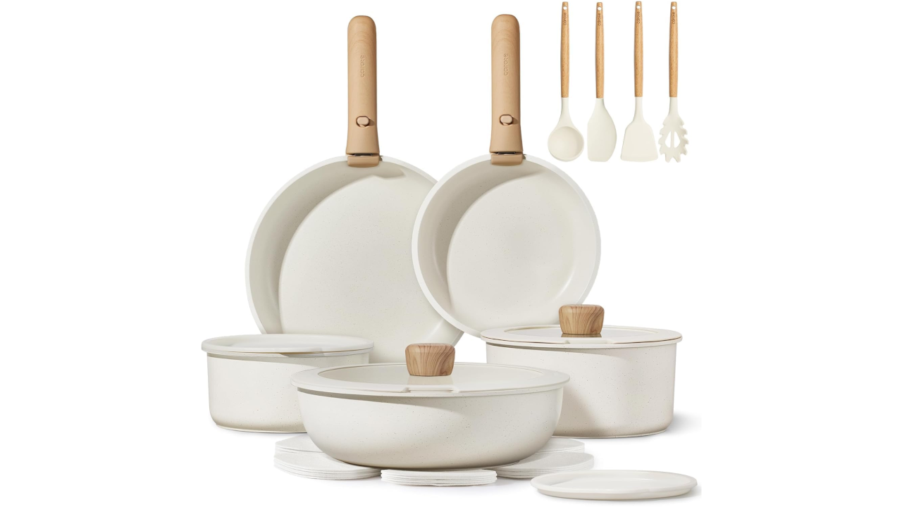 CAROTE 19pcs Pots and Pans Non Stick