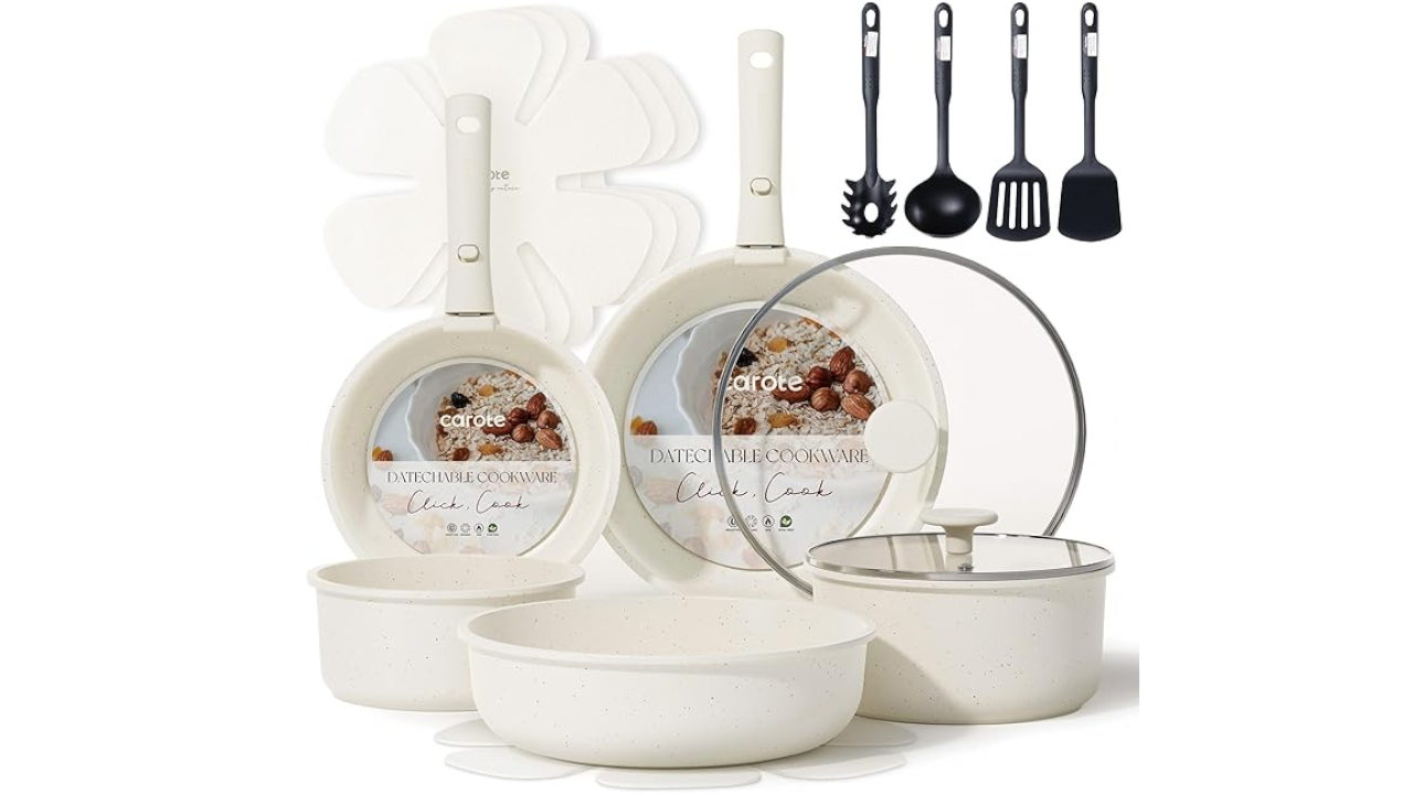CAROTE 17pcs Pots and Pans Set