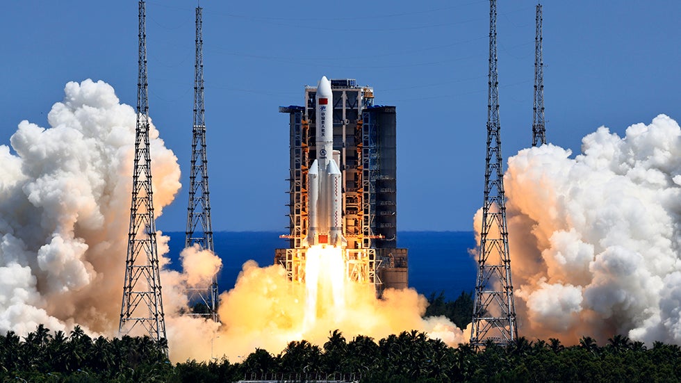 Chinese Rocket Plummets Back To Earth
