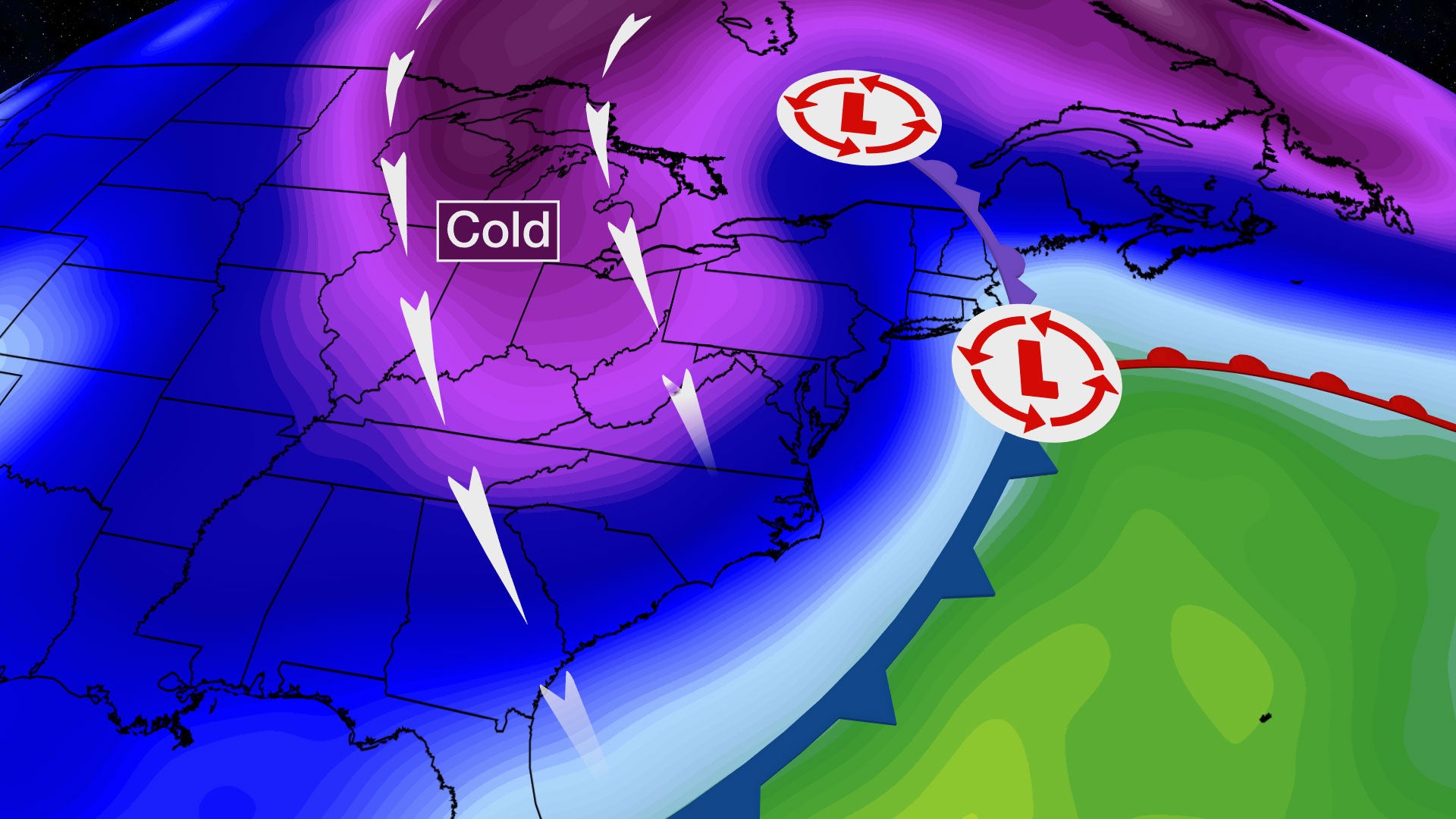 Blast of Cold Air Spreading From the Midwest Into the South and East The Weather Channel