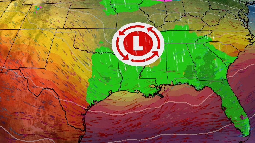 Southwest Cutoff Low Will Kick East Bringing South Rain