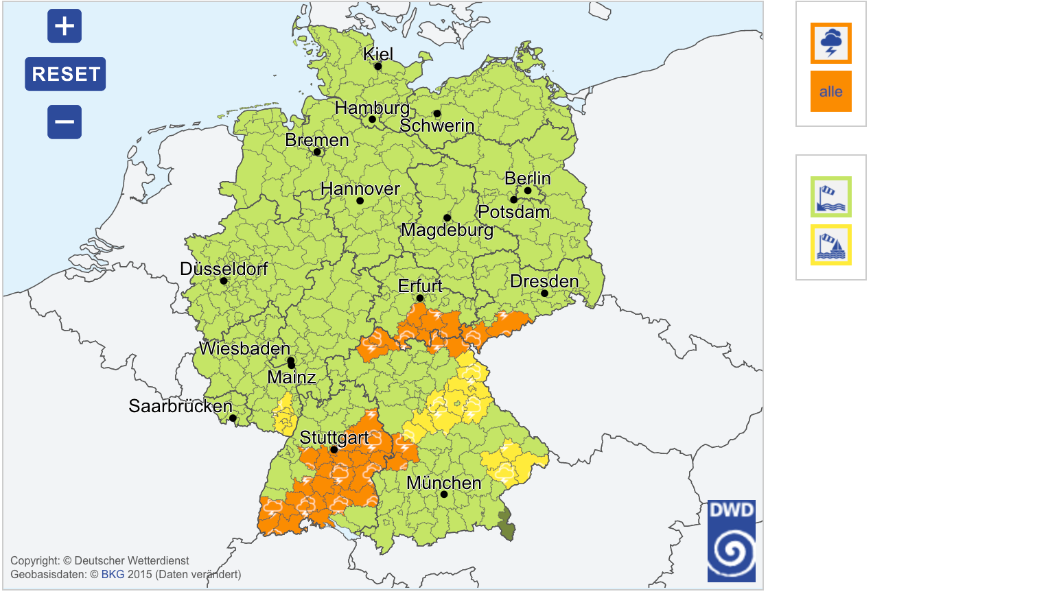 Gewitter, Starkregen, Hagel möglich: Hier gelten Unwetterwarnungen | The Weather Channel