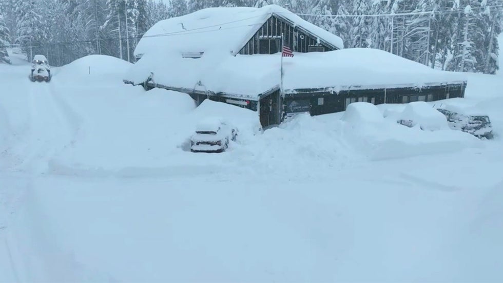 Winter Storm Diaz Piles Up Huge Mounds Of Snow