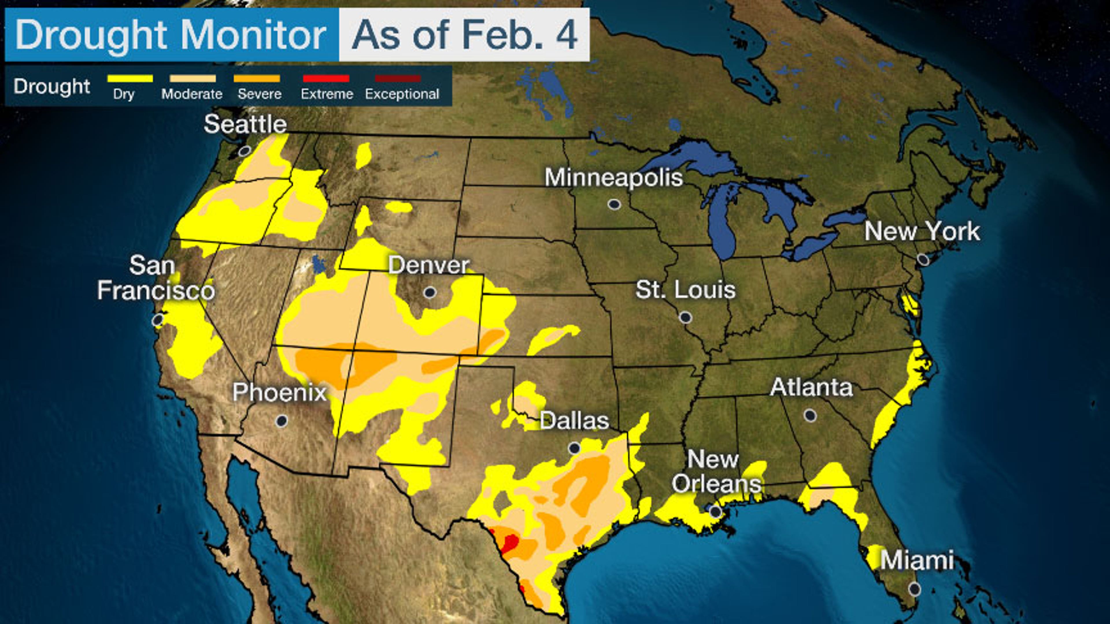Drought Conditions as of Feb. 4, 2020