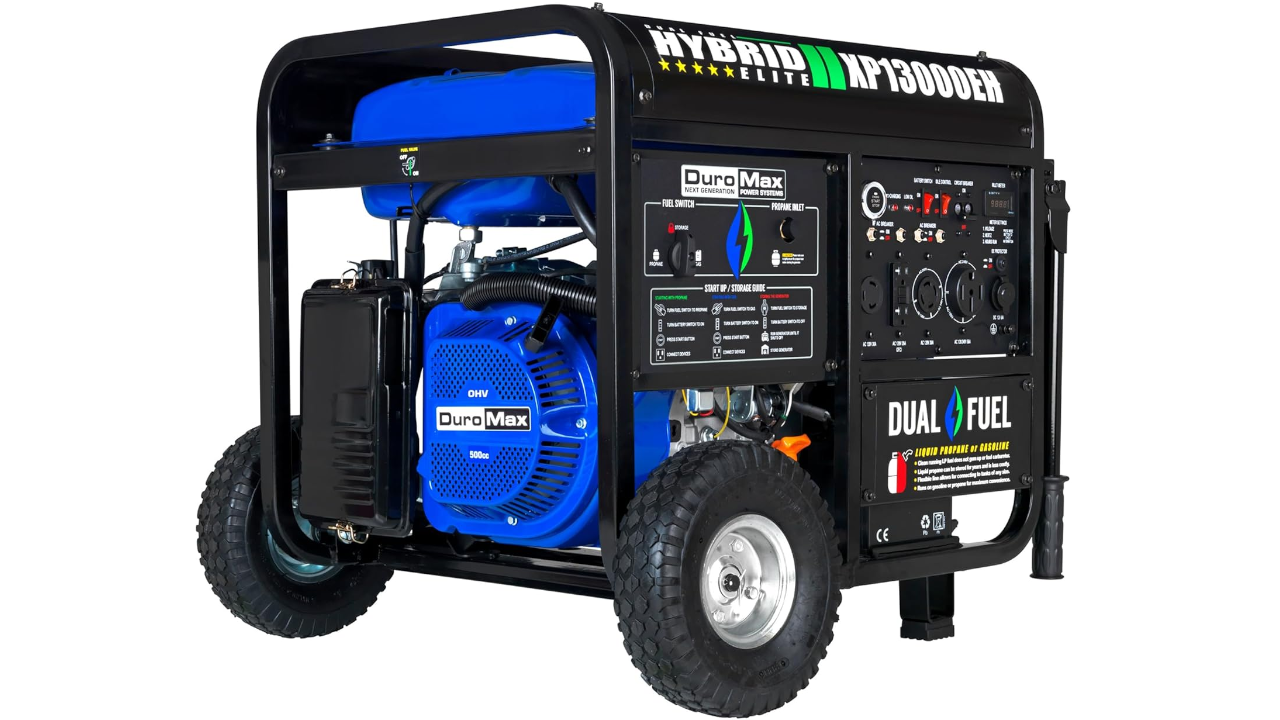 DuroMax XP13000EH 13,000-Watt Dual Fuel Portable Generator