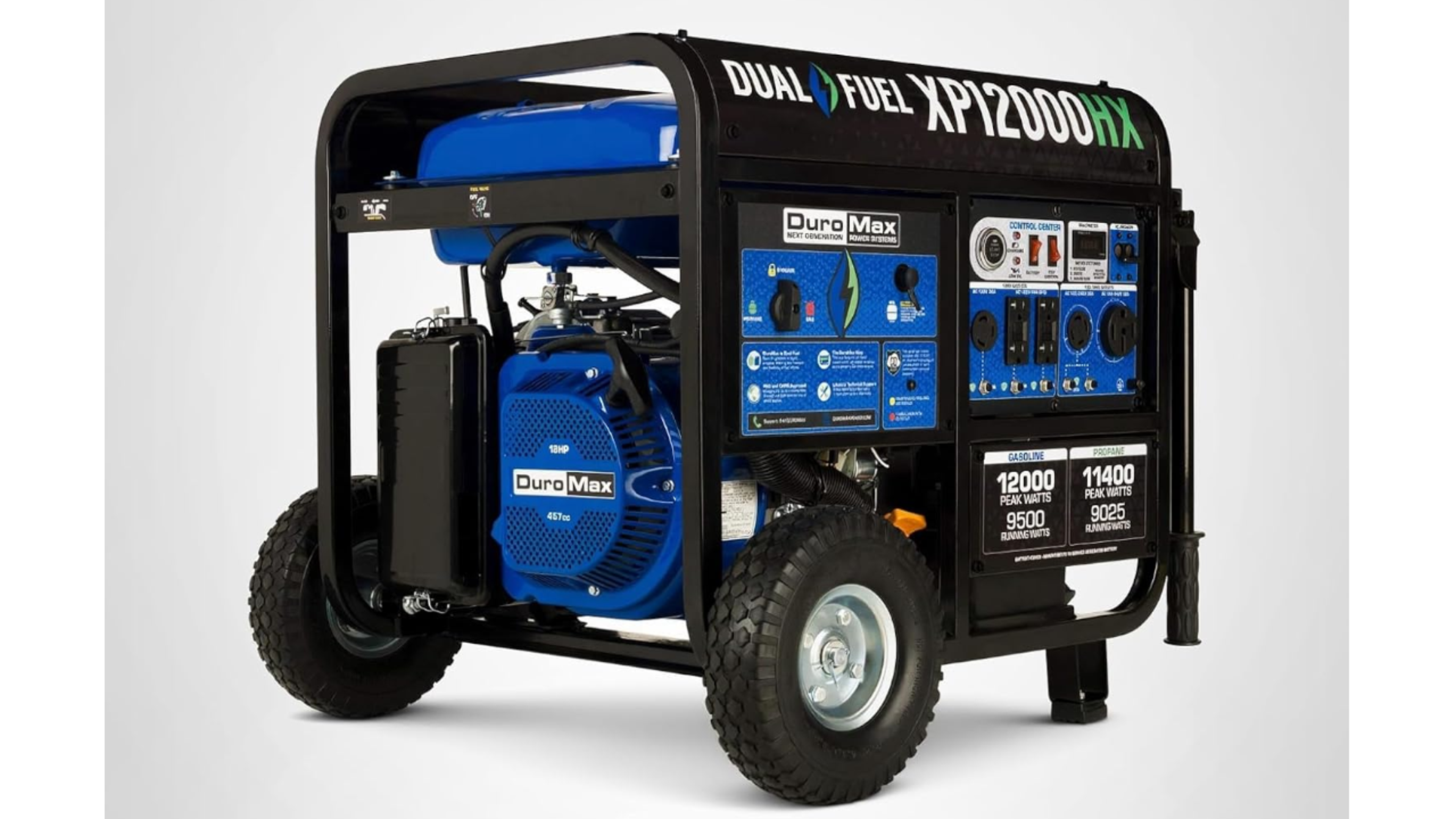 DuroMax XP12000HX 12,000-Watt Dual Fuel Portable Generator
