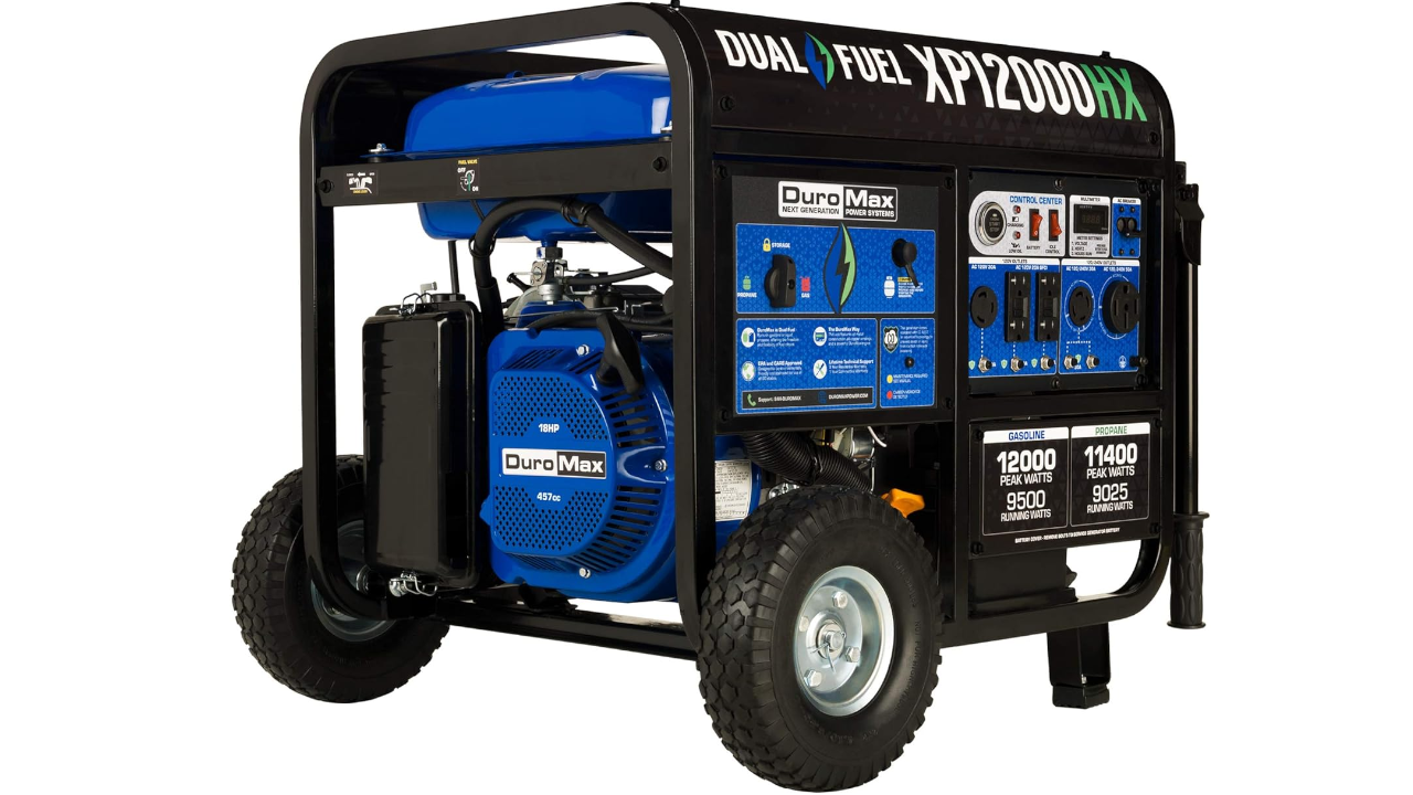 DuroMax XP 12,000 Watt Gas/Propane Powered Portable Generator
