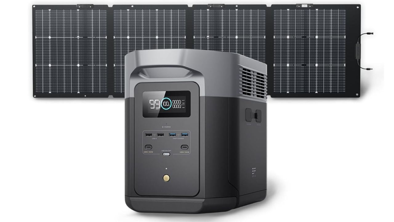 EF ECOFLOW Solar Generator DELTA 2 Max 2048Wh with 220W Solar Panel