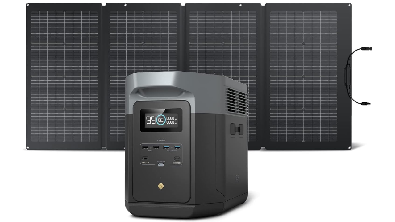 EF ECOFLOW Solar Generator DELTA 2 Max 2048Wh with 220W Solar Panel