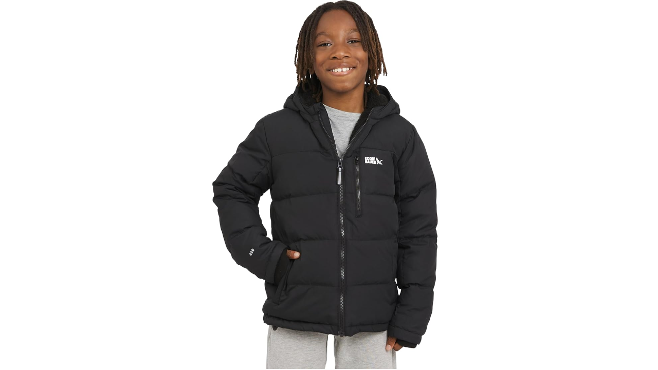 Eddie Bauer Boys' Classic Heavyweight Hooded Down Jacket