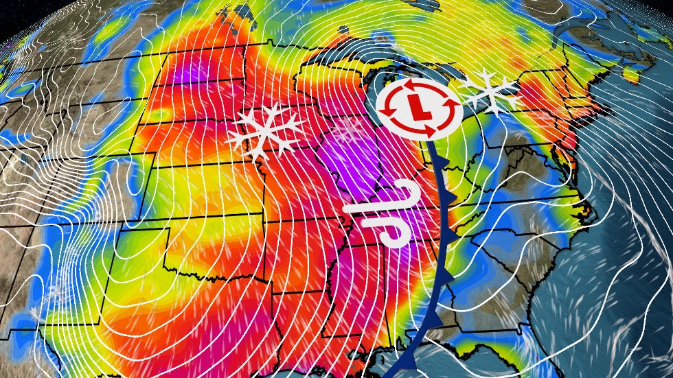 Timing Winter Storm Elliott's Threats