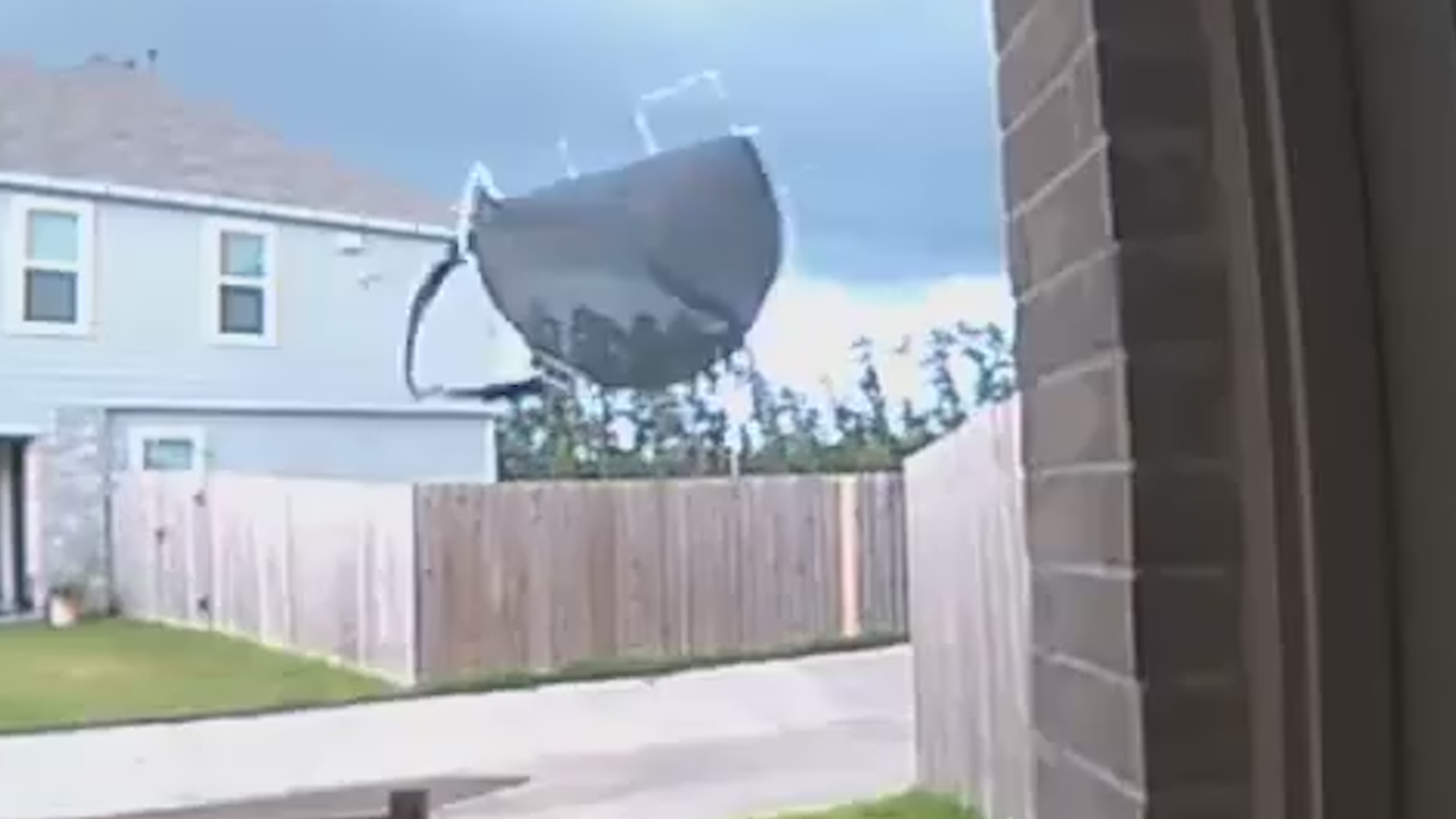 Strong Winds Sent Trampoline Flying During TX Thunderstorm The