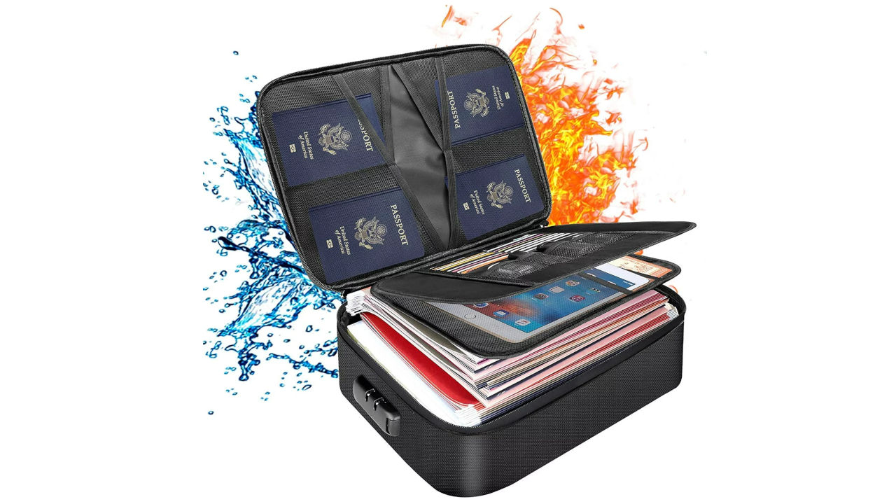 Fireproof Document Bag And File Organizer