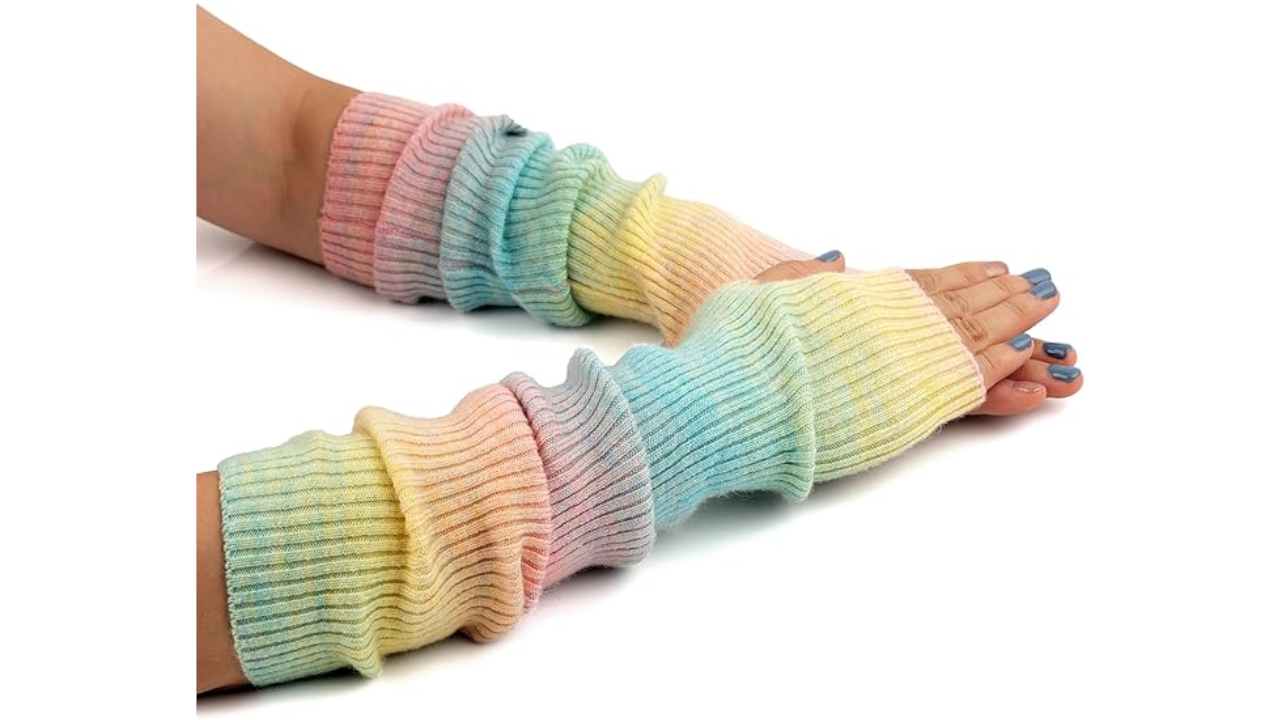 Flammi Cashmere Blended Arm Warmer Winter Fingerless Gloves