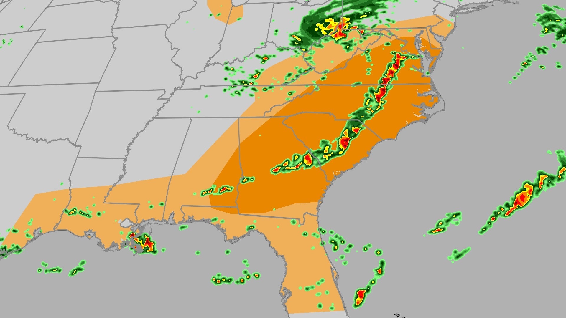 Severe Storms Threaten Mid-Atlantic, Southeast Friday