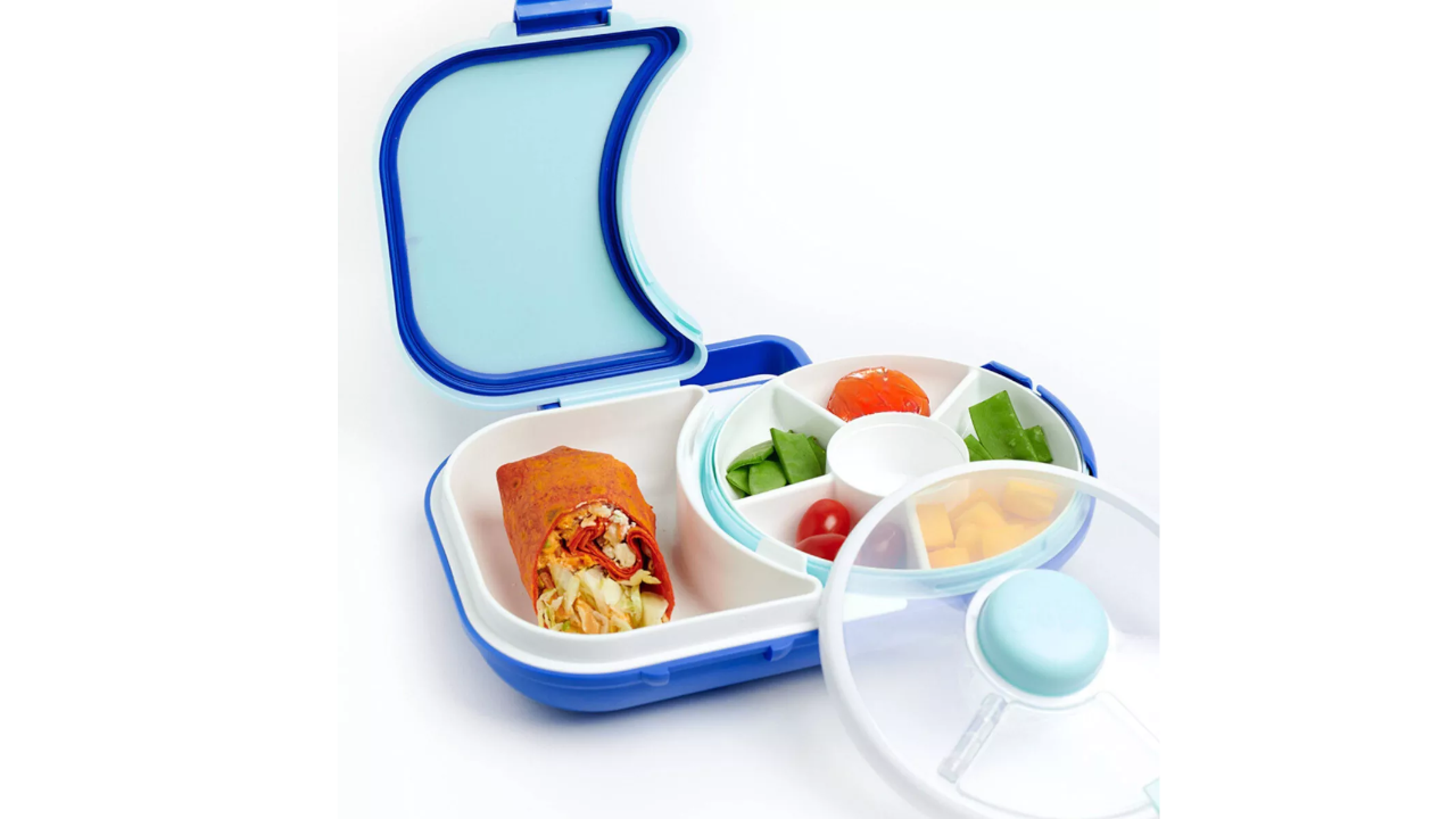 GoBe Kids' 2-in-1 Bento Style Lunchbox with Small Snack Spinner Flip