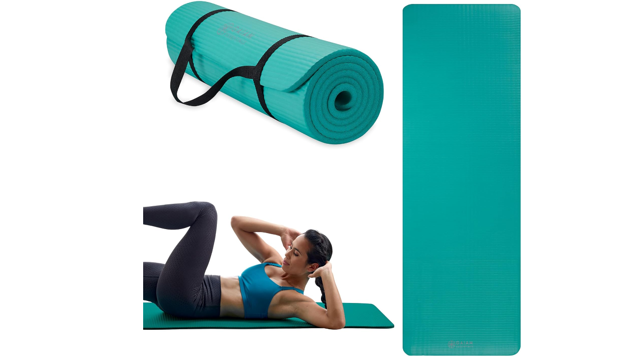 Gaiam Essentials 2/5" Thick (10mm) Yoga & Pilates Exercise Mat