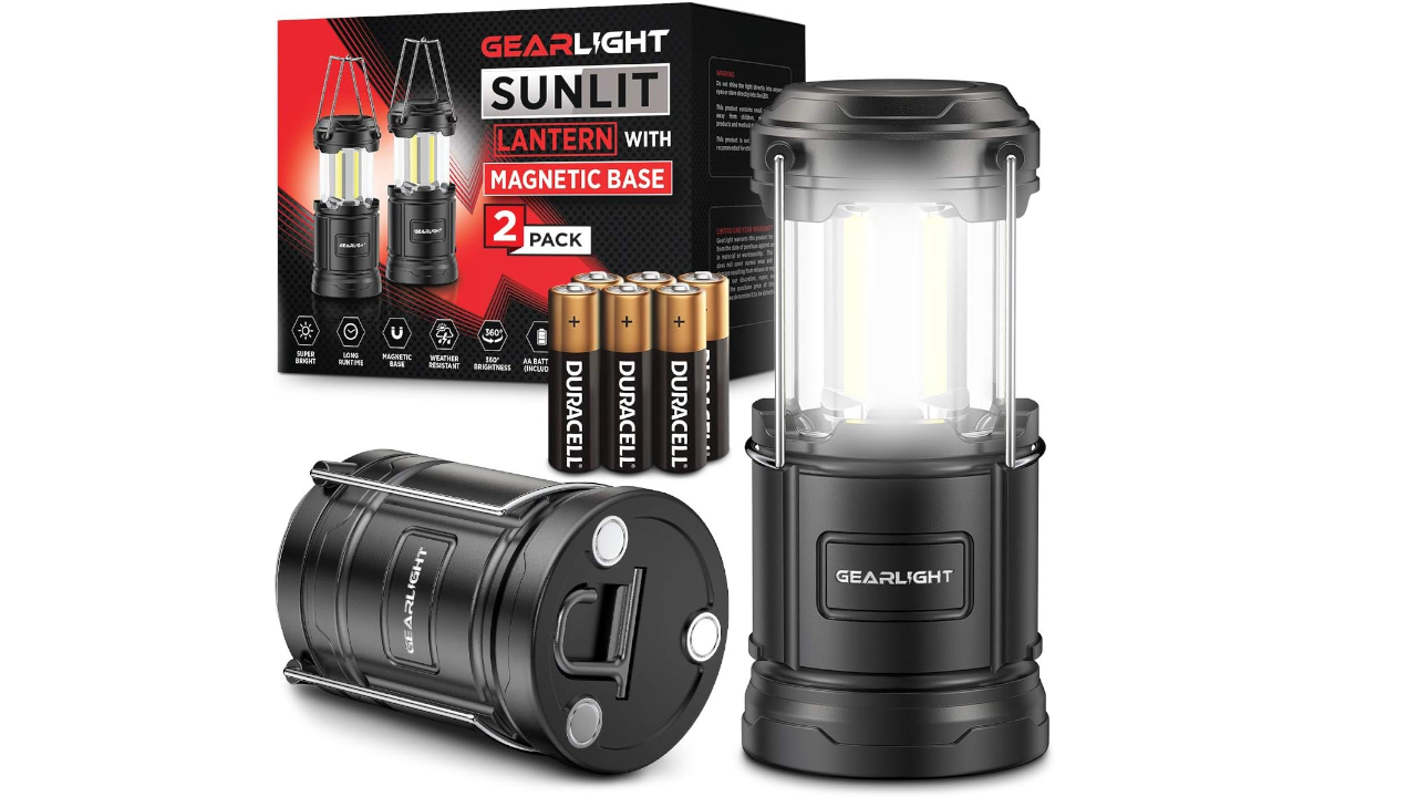 GearLight Camping Lantern - Portable LED Battery-Powered Lantern