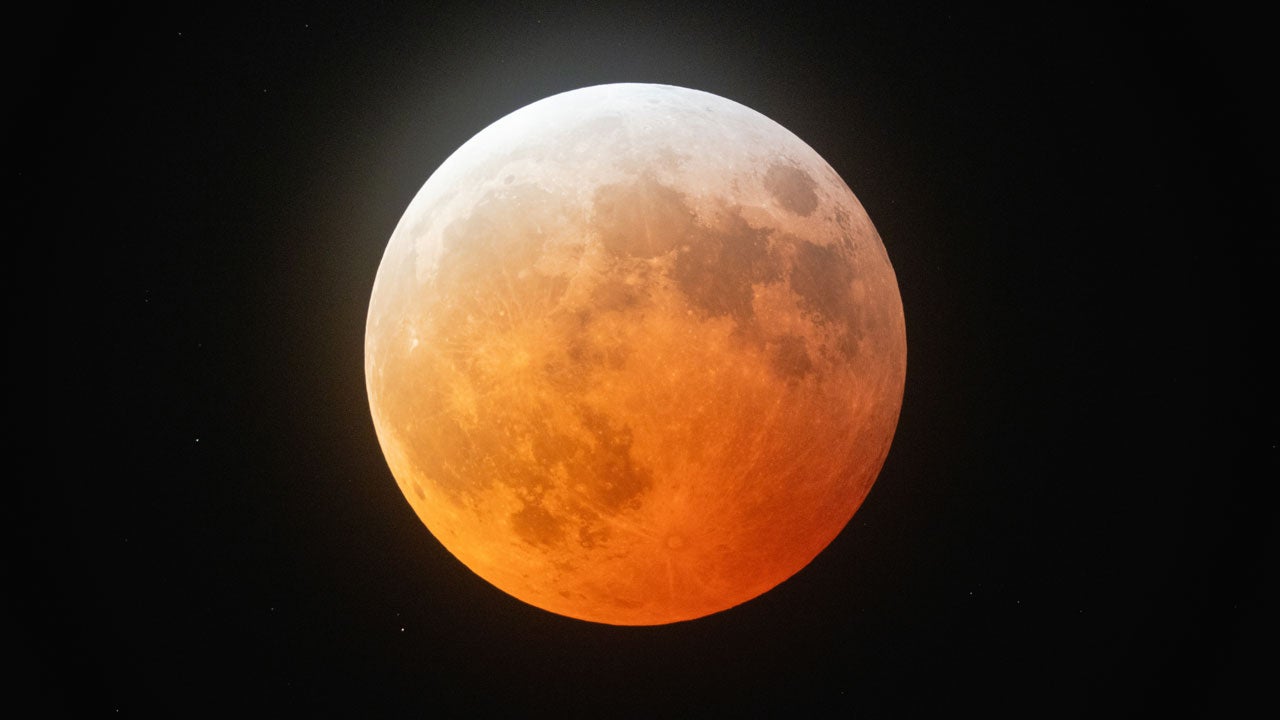 The moon turns red during a total lunar eclipse