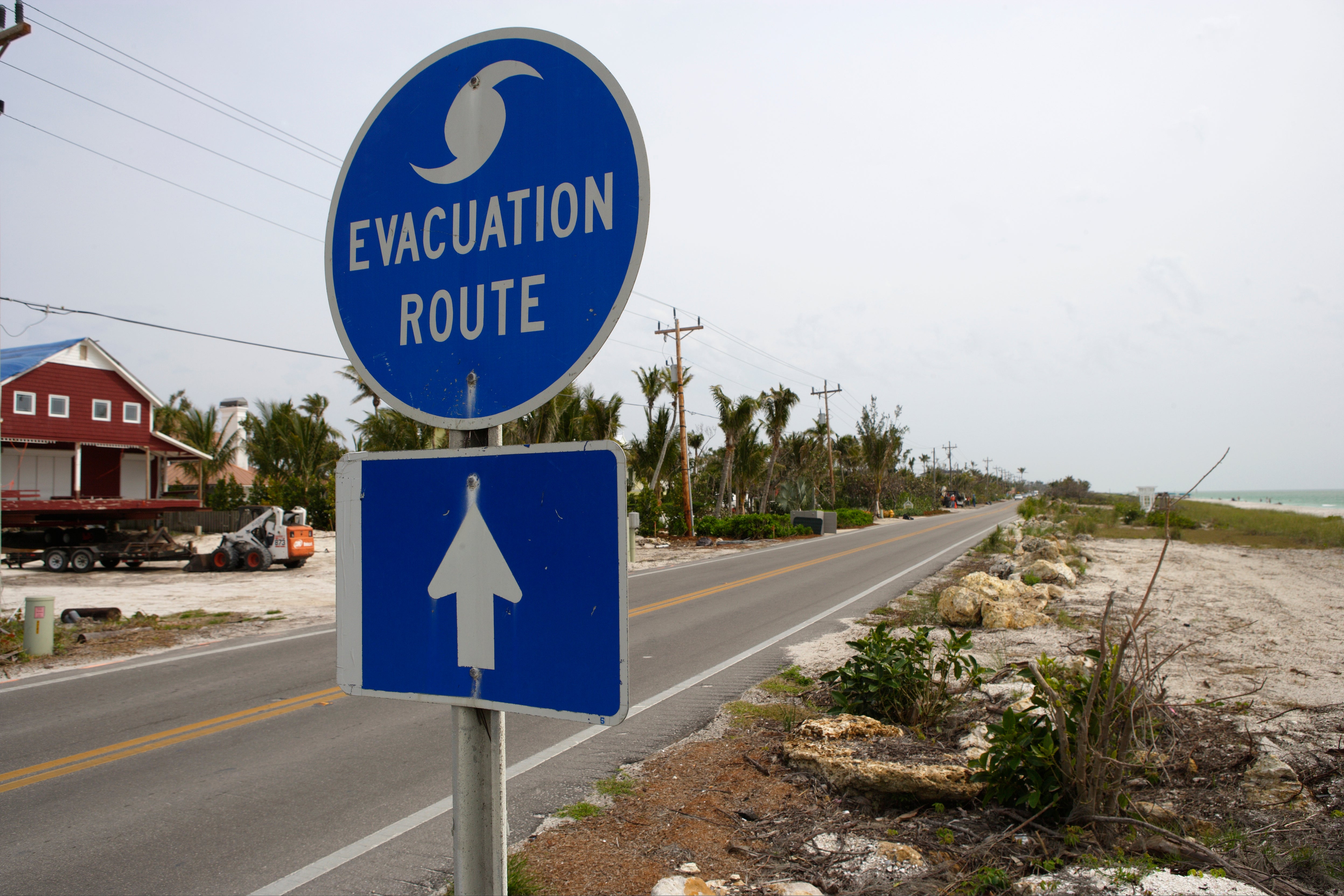 Evacuation route sign on Captiva Island, FL
