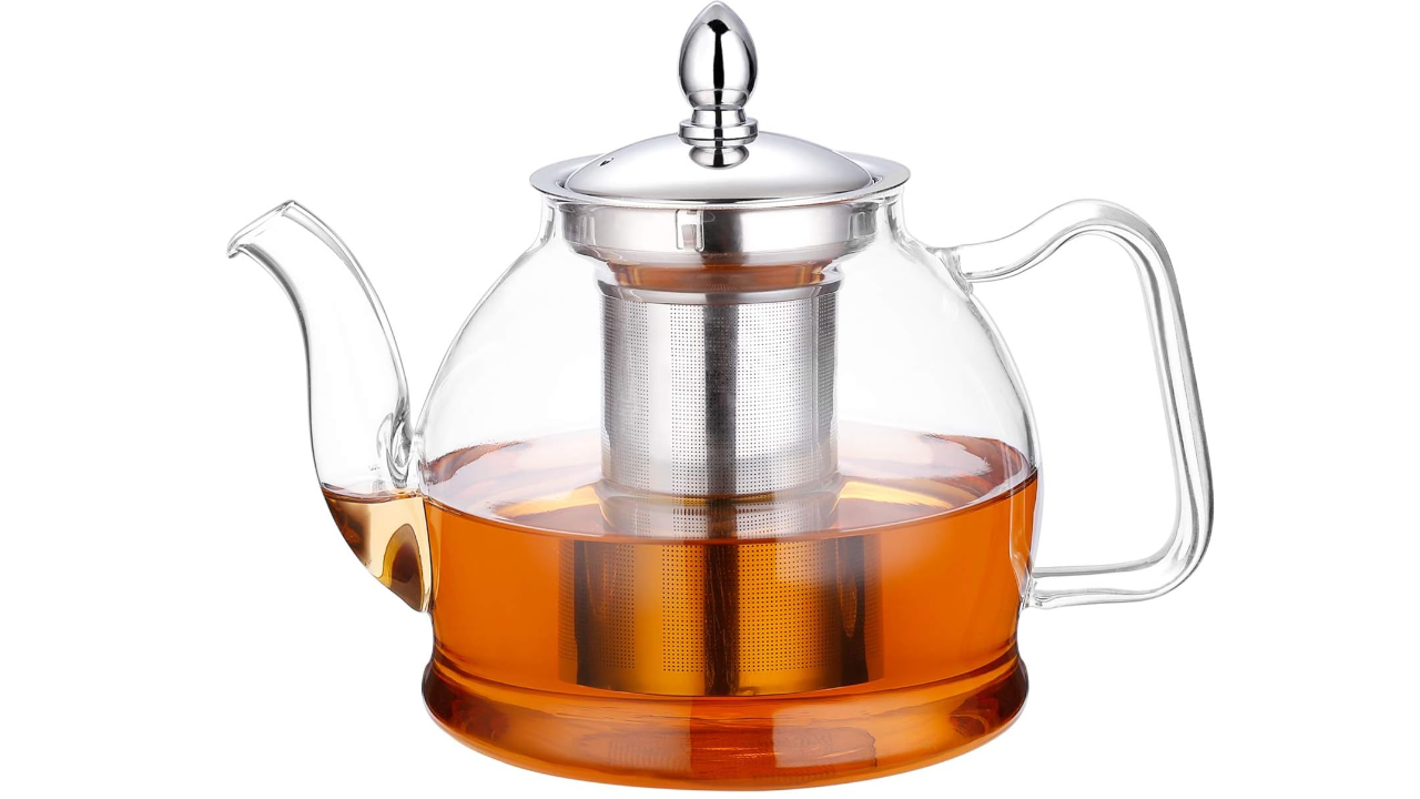 HIWARE 1000ml Glass Teapot with Removable Infuser