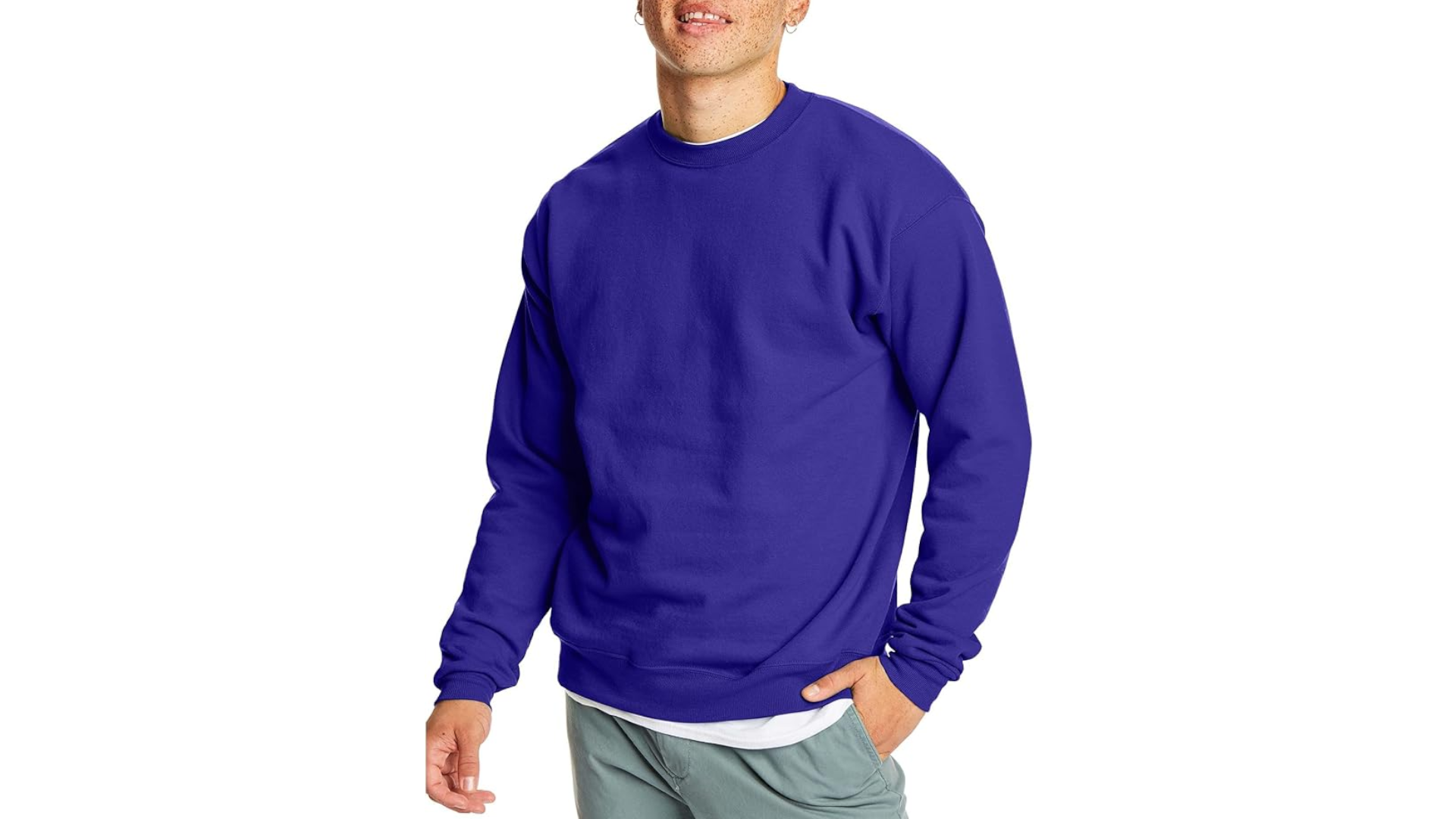 Hanes Men's Ecosmart Pullover Crewneck-Amazon.com
