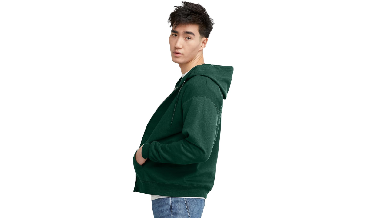 Hanes EcoSmart Zip-Up Hoodie (Deep Forest)