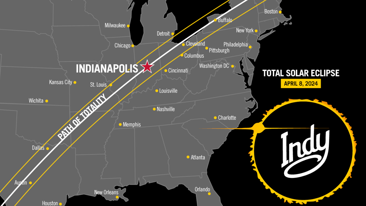 Indianapolis solar eclipse path