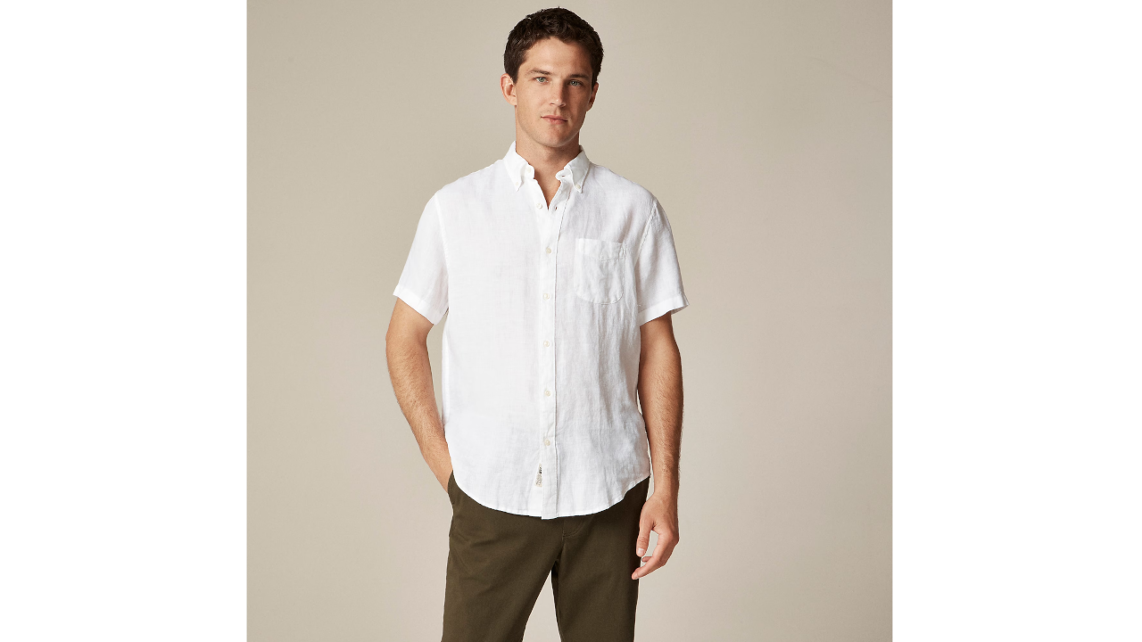 J.Crew Short-sleeve Baird McNutt Irish Linen Shirt