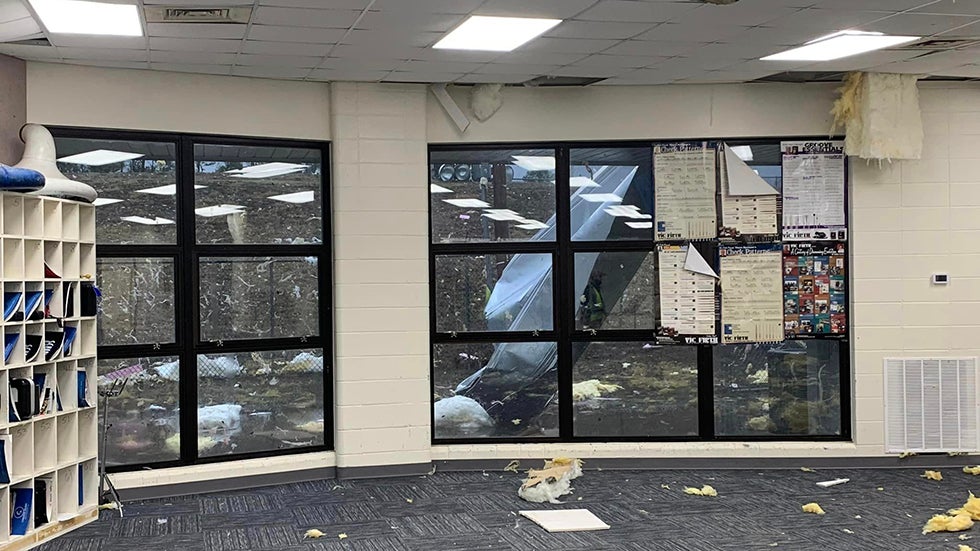 Flooding Spreads Across Kentucky; Possible Tornado Damages Arkansas School