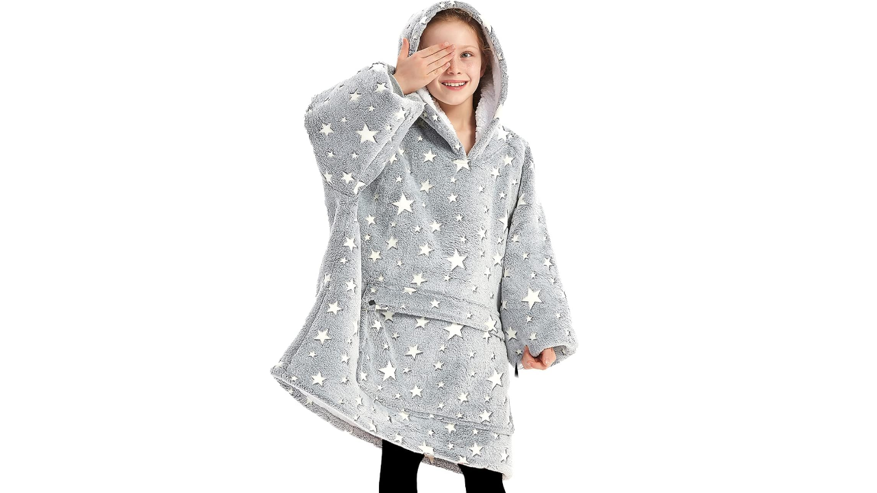 KFUBUO Wearable Blanket Hoodie for Kids