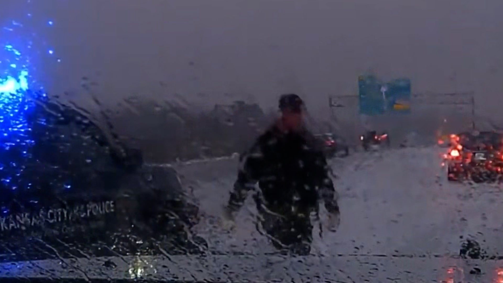 Driver Careens Into Police Cars On Snowy Road