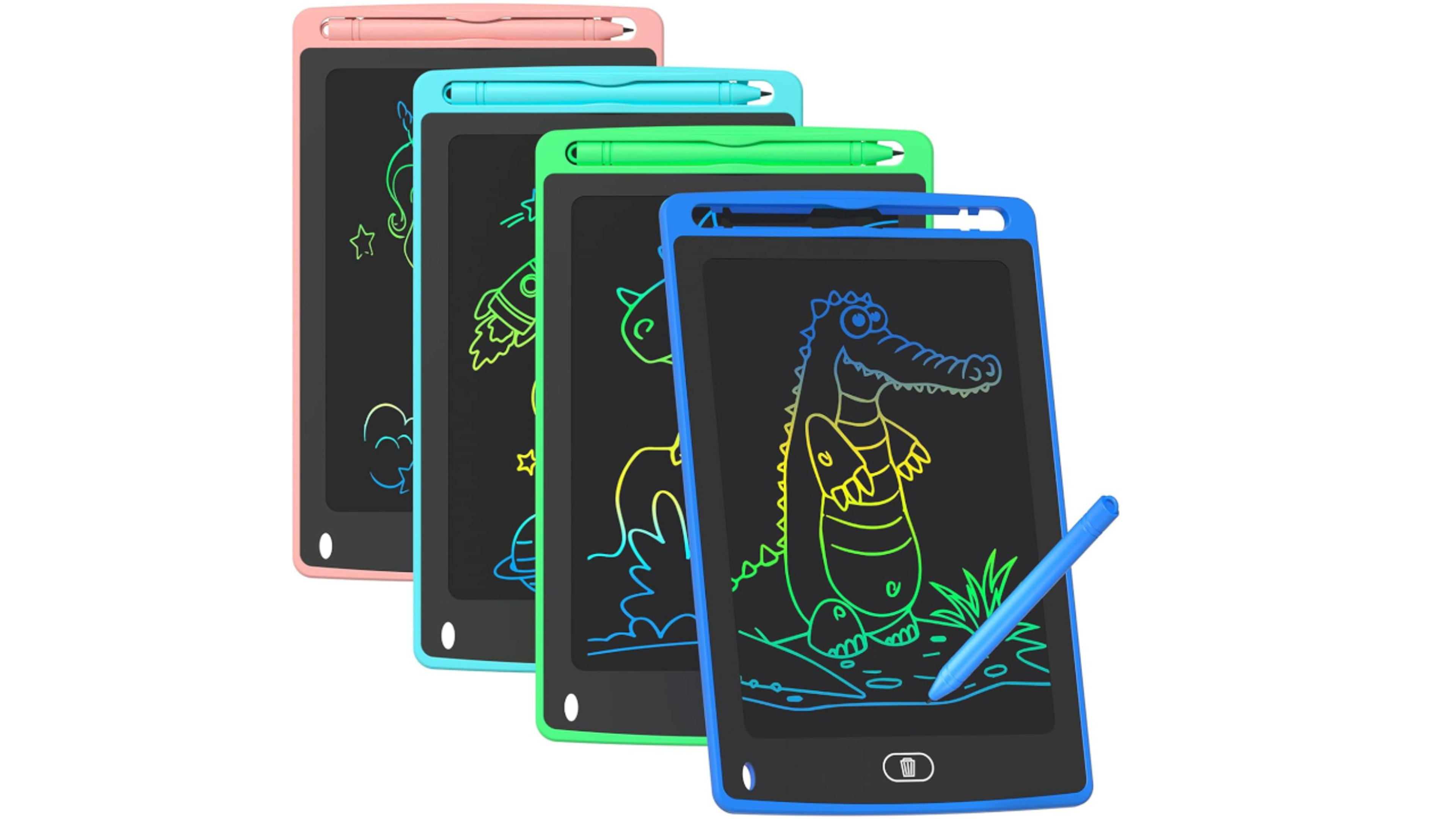 LCD 8.5 Inch Colorful Doodle Board Drawing Tablet (4 Pack)