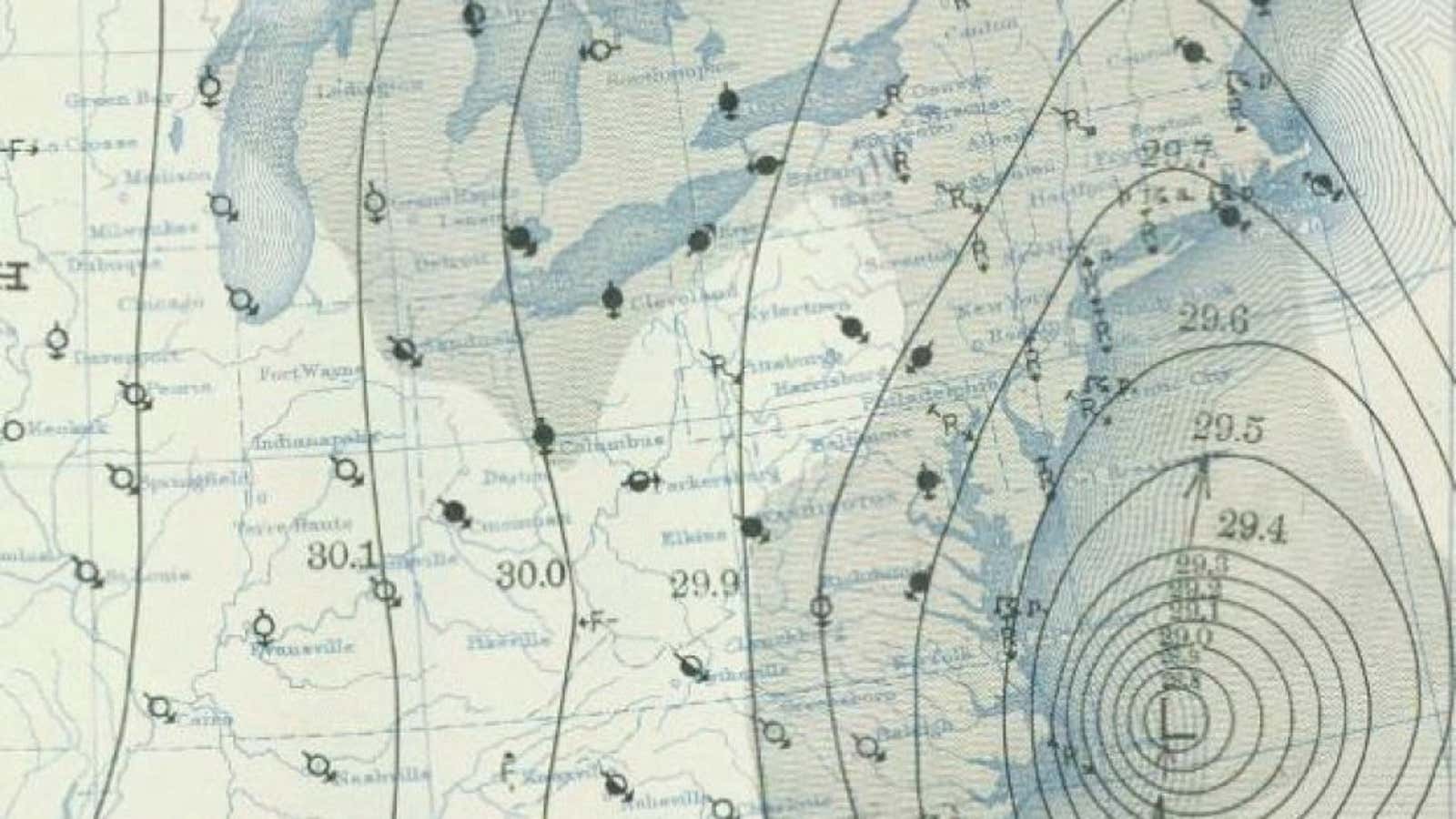 Classic Weather Map Top 10 Weather Anniversaries of 2013 | The Weather Channel