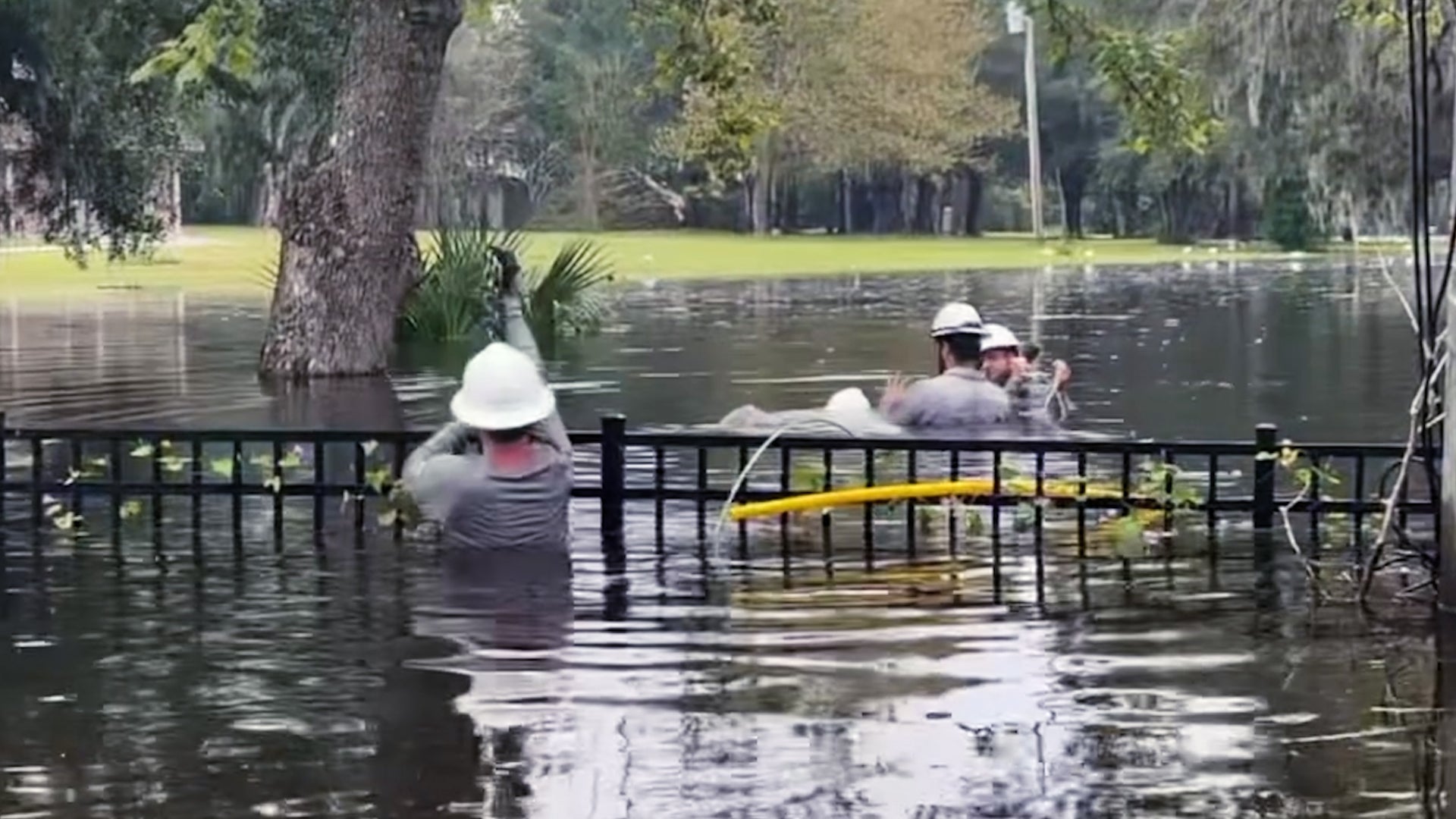 Florida Linemen Work In Chest-High Water To Restore Power