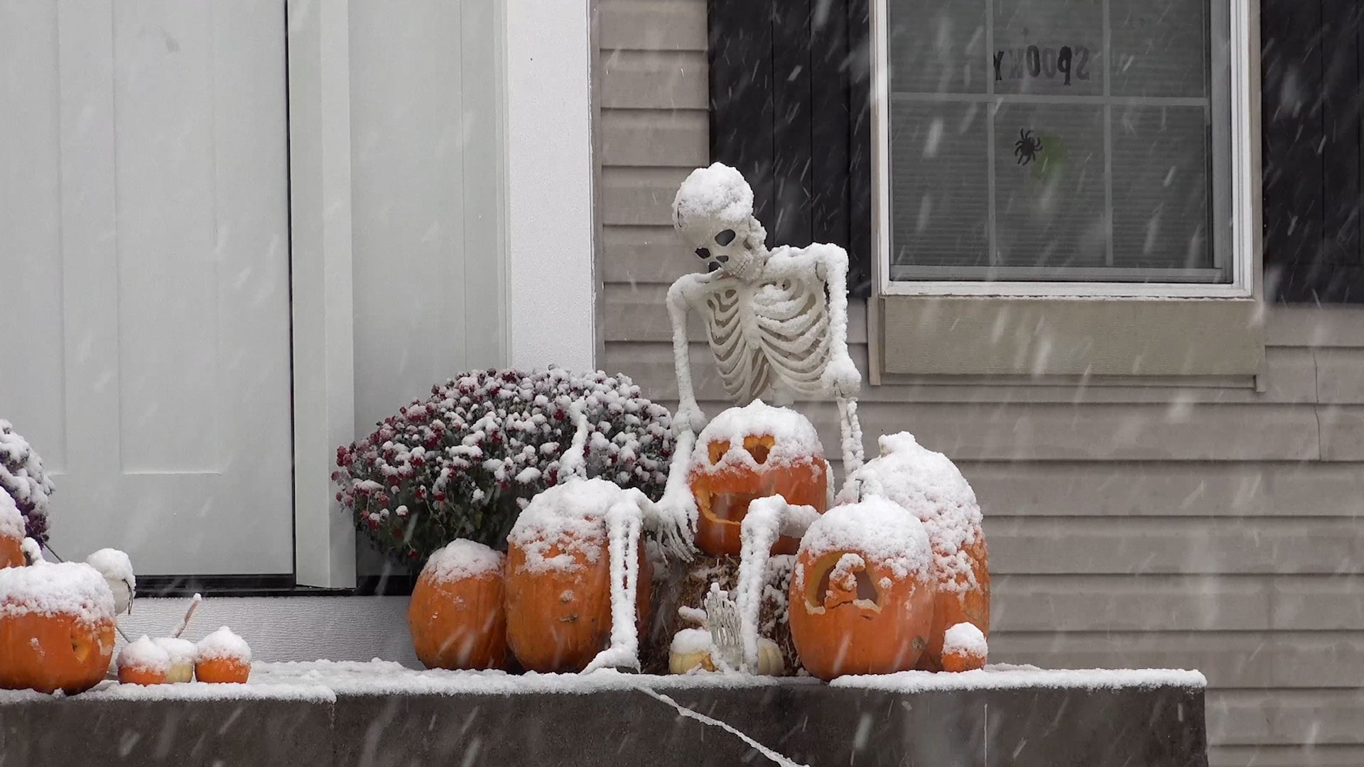 Halloween Snow Strikes After Record Warmth In Minnesota