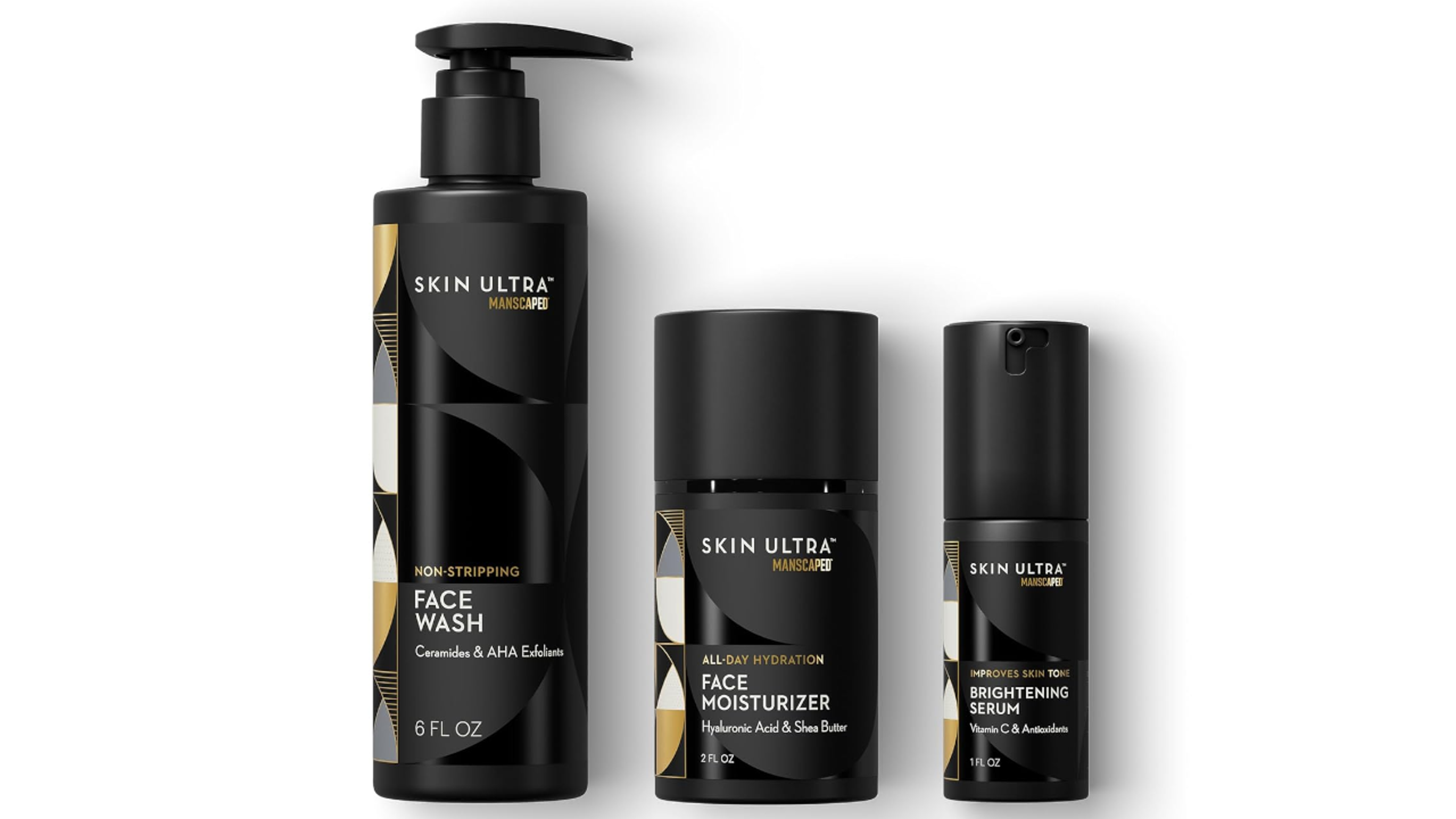 MANSCAPED® Skin Ultra™ Daily Regimen - Men's Skincare Routine Essentials (3-Piece)