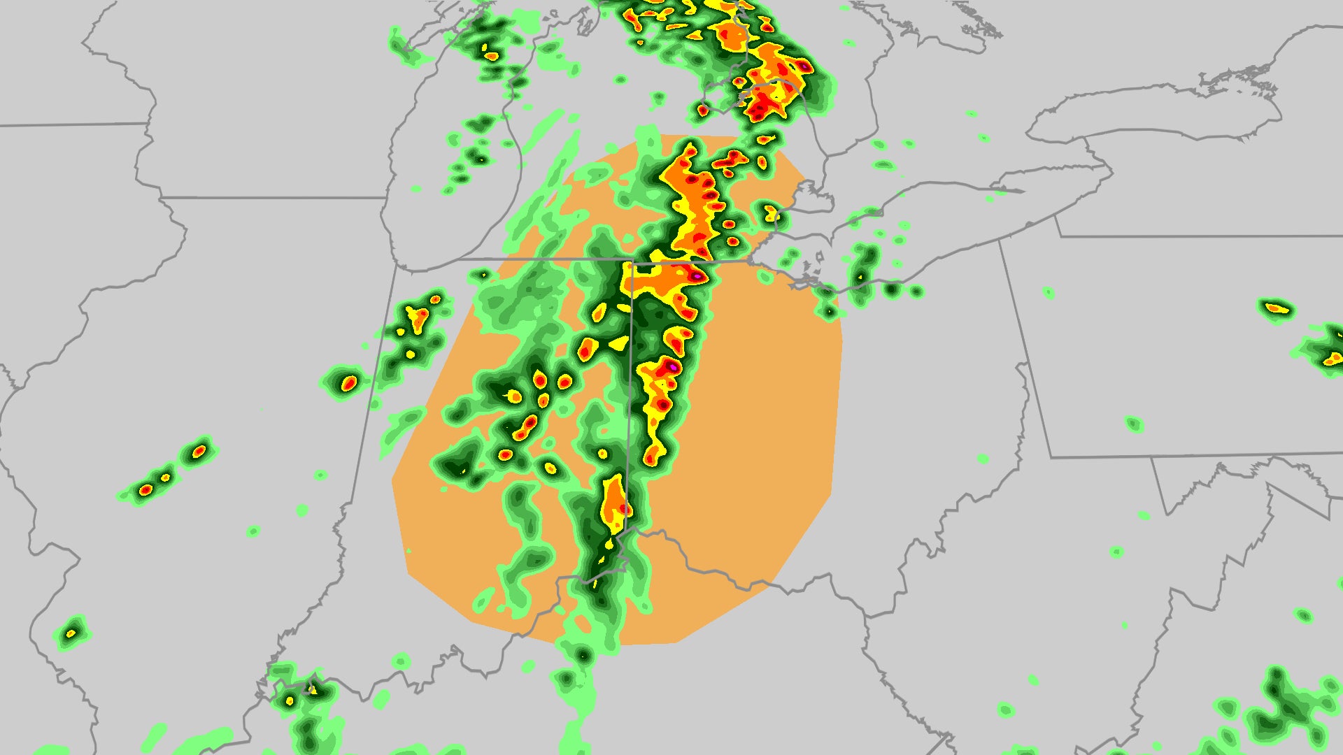 Severe Storms Possible Across Great Lakes, Ohio Valley